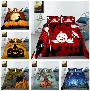 Хэллоуин домашний комплект постельного белья спальня пододеяльник наволочка домашний комплект постельного белья AU/EU/US полноразмерная односпальная/двуспальная кровать Baby 100x135cm