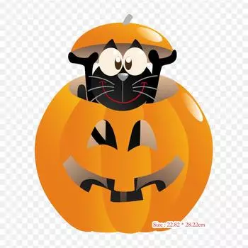 Хэллоуин Джек Скеллингтон Джек О Фонарь Утюг на теплопередаче Печать Виниловые нашивки Наклейка для одежды DIY Аппликации Моющиеся нашивки