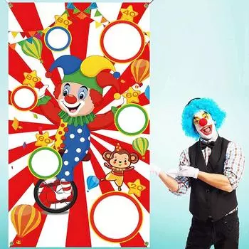 Хэллоуин Джокер Игра Мешок с Песком Флаг Бросок Баннер Мешок с Песком Игра Флаг Висит Поддержка HW01