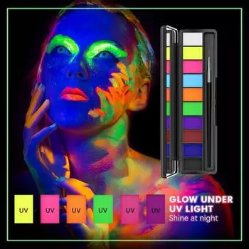 Хэллоуин Фестиваль Кубка мира Бодиарт Игра Клоун Макияж Краска для лица Масло 10 цветов Лицо Окрашенный макияж Флэш-тату