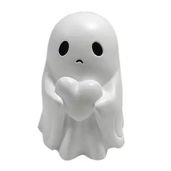 Хэллоуин Фигурка Привидения Мини Милый Призрак Летучая мышь Сердце Статуэтка Смола Настольные Украшения для Дома Офиса Декор Стола C