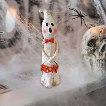 Хэллоуин Фигурка Статуэтка Украшение Миниатюрная Скульптура Настольное Украшение для Стола Ghost with Plaque