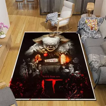 Хэллоуин Фильмы Ужасов Персонаж Ковер Ужас Узор Ковер 3D Клоун Печатный Большой Ковер Гостиная Коврик Для Ванной Комнаты