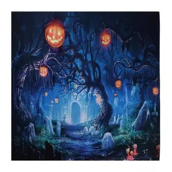 Хэллоуин фон страшный кладбище тыква фонарь фон для студии реквизит фото вечеринка день рождения декабрь 150x150cm