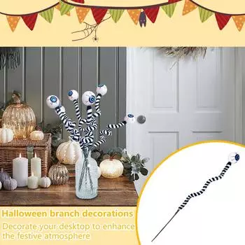 Хэллоуин Глазное яблоко Шерстяная ветка Украшение One Size