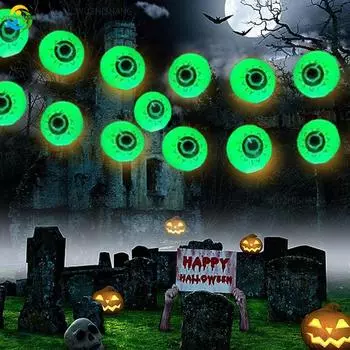 Хэллоуин глазное яблоко светящиеся солнечные огни светлячки солнечный садовый газонный светильник уличный качающийся светильник для украшения двора