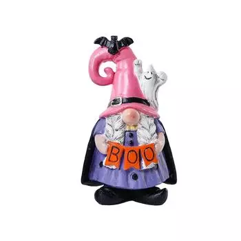 Хэллоуин Гном Украшение Хэллоуин Фестиваль Сцена Украшение Настольные Украшения Декоративные Предметы Изделия из смолы One Size розовый