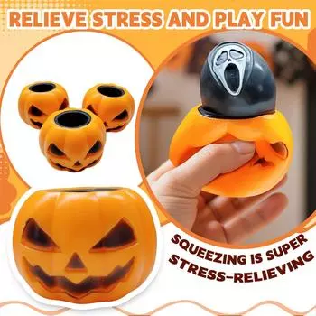 Хэллоуин Голова Мяч для снятия стресса, Милые Страшные Игрушки-прыгуны, Снятие стресса, Игрушки для снятия стресса One Size