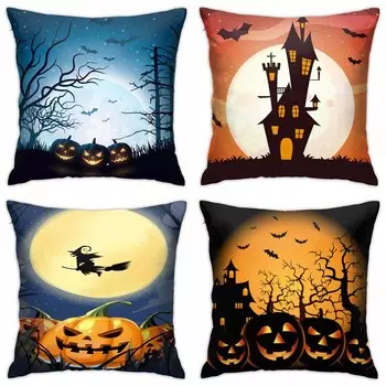 Хэллоуин Happy Terror с принтом тыквы наволочка для дома, гостиной, украшения дивана, наволочка, наволочка 45*45 см 40X40CM