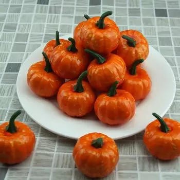 Хэллоуин имитация тыквы маленькая пена мини DIY искусственная тыква домашний декор для вечеринки 16 шт 5.6x6.5cm