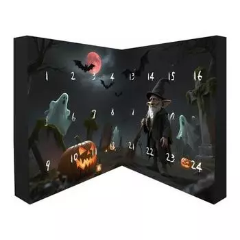 Хэллоуин Эльф Календарь Обратного Отсчета 24 Дня Хэллоуин Адвент-Календарь Гном Адвент Сюрприз Календари Украшение чёрный
