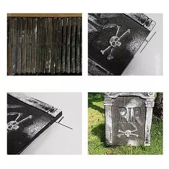 Хэллоуин кладбище надгробие кладбище украшение дома 4 разных знака ужас атмосфера мини надгробия черепа аксессуары