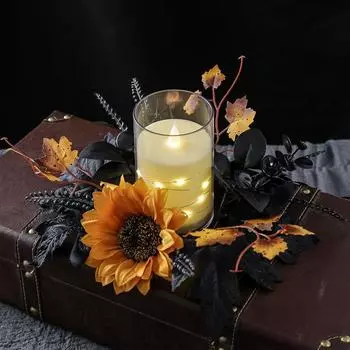 Хэллоуин Клен Тыква Настольный Украшение Подсолнух Домашняя Вечеринка Искусственные Листья