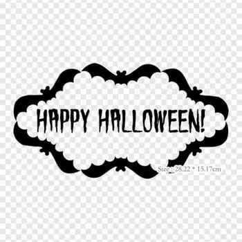 Хэллоуин Клип Арт Черно-Белый Черно-Белый Фестива Утюг на Теплопередаче Печати Виниловые Наклейки Для Одежды Аппликации DIY Моющиеся Заплатки