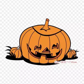 Хэллоуин клип арт фонарь Джека тыква утюг на теплопередаче печать виниловые нашивки наклейки для одежды DIY аппликации моющиеся нашивки