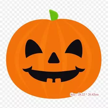 Хэллоуин Клип Арт Тыква Тыква Джек О Фонарь Утюг на теплопередаче Печать Виниловые Заплатки Наклейка для одежды DIY Аппликации Моющиеся Заплатки