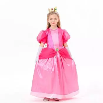 Хэллоуин Косплей Принцесса Платье Детское Платье Одежда XL розовый