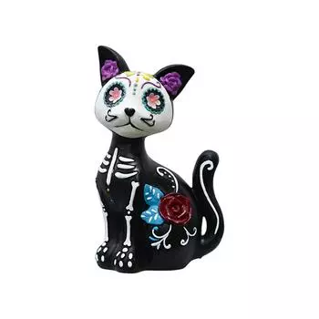 Хэллоуин Кот Собака Дом Настольный Атмосфера Дома с привидениями Праздничное украшение Полимерная статуэтка Животные украшения One Size