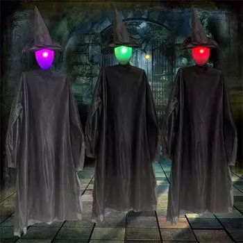 Хэллоуин Красочные световые эффекты Держась за руки с ведьмами Призраки Атмосфера вечеринки Установка декораций сцены Реквизит One Size
