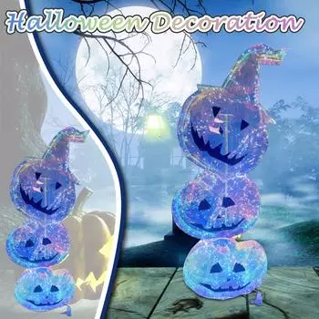 Хэллоуин красочные три головы вертикальные вечеринки светящиеся украшения сцены украшения красивые реквизиты Чэнь