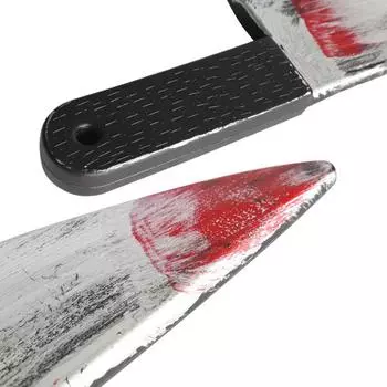 Хэллоуин Кровавый нож Украшения для вечеринки Пластиковые принадлежности Моделирование кухонного ножа Изящный реквизит Изогнутый нож Реквизит для Хэллоуина