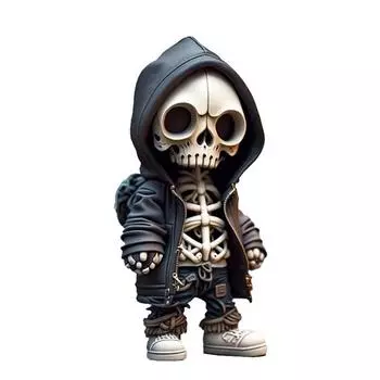 Хэллоуин крутые статуи из смолы акриловые плоские настенные гобелены черепа украшения для дома, гостиной, вечеринки