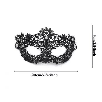 Хэллоуин Кружевная Маска Макияж Бал Принцесса Вечеринка Половина Лица Черная Повязка На Глаз Девушка чёрный