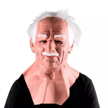 Хэллоуин латексный чехол для лица старика головной убор для старшего старика для маскарада Хэллоуин головной убор реквизит Assorted Color