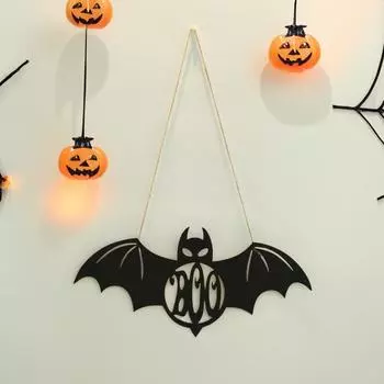 Хэллоуин Летучая мышь крючок дверь знак украшение деревянная подвесная стена сад дверь знак подвесное украшение праздничные принадлежности для вечеринок