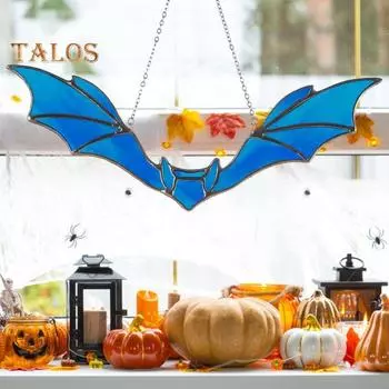 Хэллоуин Летучая мышь Ловец Солнца Акриловая Настенная Оконная Подвеска Цветная Летучая Мышь Подвесное Украшение для Хэллоуина Домашний Декор чёрный