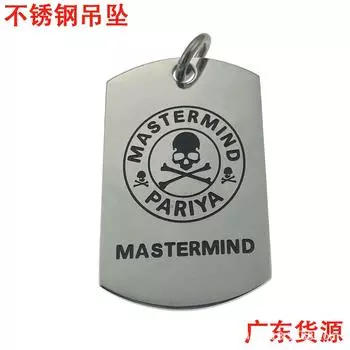 Хэллоуин Личность Череп Нержавеющая сталь Солдат Тег Титановая сталь Ожерелье Подвеска Свитер Цепь Украшение