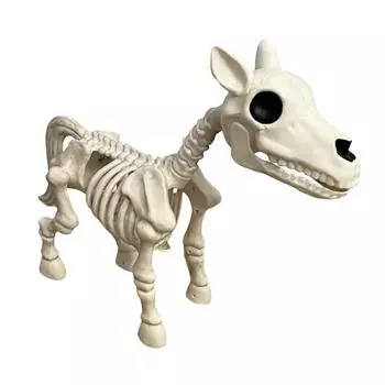 Хэллоуин Лошадь Скелет Фигурка Жуткий Череп Животное Модель Статуэтка Из Смолы Скульптура Домашний Офис Рабочего Стола Украшения Праздничный Орнамент Для Вечеринки Horse