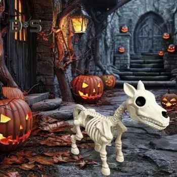Хэллоуин Лошадь Скелет Фигурка Жуткий Череп Животное Модель Статуэтка Из Смолы Скульптура Домашний Офис Рабочего Стола Украшения Праздничный Орнамент Для Вечеринки Horse