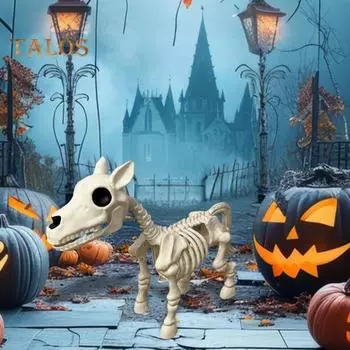 Хэллоуин Лошадь Скелет Фигурка Жуткий Череп Животное Модель Статуэтка Из Смолы Скульптура Домашний Офис Рабочего Стола Украшения Праздничный Орнамент Для Вечеринки Horse