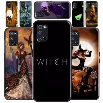 Хэллоуин Лунная Ведьма Ужас Коке Для OPPO A94 A74 A54 A5 A9 A31 A53 A53S A52 A72 A83 A91 A1K A15 A3S A5S Чехол OPPO A1K