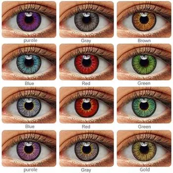 Хэллоуин Макияж Глаз Ролевой Игрок Демон Контактные Линзы красный горячие