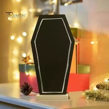 Хэллоуин Мини-черные гробы Доска для писем Орнамент Дисплей Доска объявлений Многофункциональное меню Расписание Готический декор для Хэллоуина Домашняя вечеринка чёрный