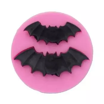 Хэллоуин Мини летучая мышь УФ-смола силиконовая форма помадка шоколадные конфеты леденец кристалл эпоксидная мягкая глина инструменты для выпечки розовый