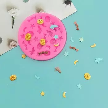 Хэллоуин Мультфильмы Мини Тыквы Луны Звезды Силиконовые Формы Для Торта Помадка Шоколад Выпечка Украшения Форма Кухонный Инструмент Товары Для Вечеринок
