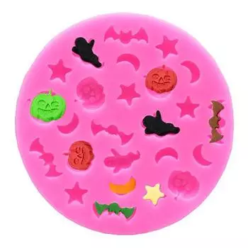 Хэллоуин Мультфильмы Мини Тыквы Луны Звезды Силиконовые Формы Для Торта Помадка Шоколад Выпечка Украшения Форма Кухонный Инструмент Товары Для Вечеринок