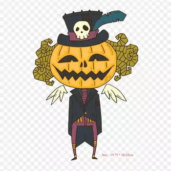 Персонажи мультфильмов на Хэллоуин Мультфильмы на Хэллоуин Термопереносная печать виниловые заплатки Наклейки для одежды Аппликации своими руками Моющиеся заплатки