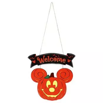 Хэллоуин Мышь Тыква Подвесной Знак Домашний Деревянный Приветственный Подвесной Знак Для Украшения Входной Двери