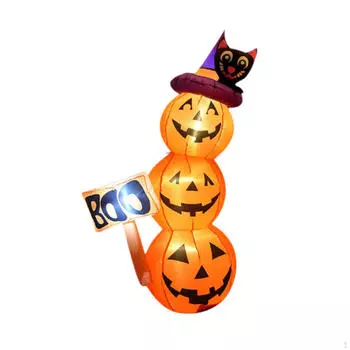 Хэллоуин надувная тыква наружное украшение игрушка симпатичные светодиодные фонарики для