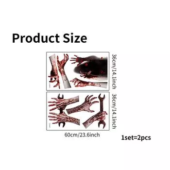 Хэллоуин Наклейки на стену, Женские украшения с кровью, Наклейки для спальни, Объемная наклейка на стену, Декоративная наклейка на окно One Size