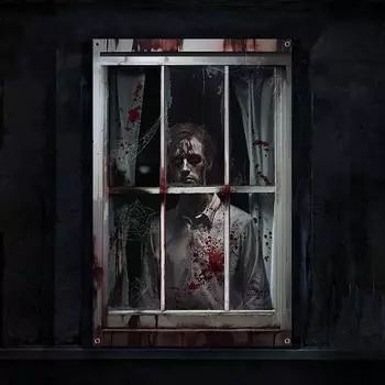 Хэллоуин Наклейки на стену, Женские украшения с кровью, Наклейки для спальни, Объемная наклейка на стену, Декоративная наклейка на окно One Size