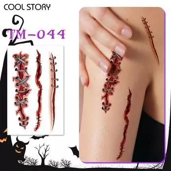 Хэллоуин Наклейки, Наклейки-тату, Атмосфера мероприятия, Европейский и американский фестиваль Маскарадные балы, Украшения для тела