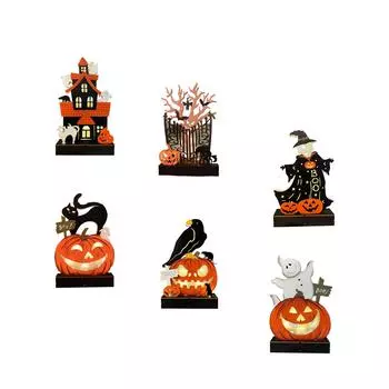 Хэллоуин настольное украшение легкий страшный реквизит светодиодные украшения на Хэллоуин для камина дома вечеринка сувениры кухня спальня