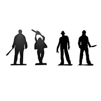 Хэллоуин Настольные Теневые Фигурки Украшения Металлическое Порошковое Покрытие Столешница Украшения Для Дома 6 Дюймов Type A