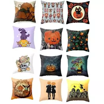 Хэллоуин наволочка 18x18 дюймов мультфильм тыква летучая мышь призрак наволочка Чехлы украшения вечерние поставки 40x40cm