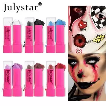 Хэллоуин не так легко выцветает Цвет не так легко наносится Черная помада для губ Натуральная стойкая матовая помада 01#